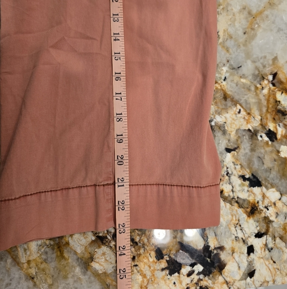 Anthropologie Hei Hei Cropped Wide Leg Pants Salmon Size 27 - Picture 6 of 7